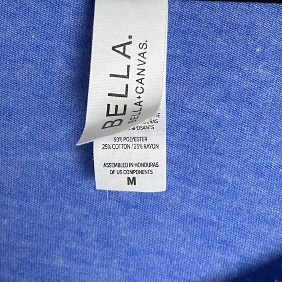 Bella Canvas AXO Alpha Chi Omega Scoop Neck Blue Tee Floral Size Medium - Picture 8 of 10